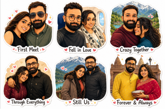 Anniversary Memory Cutout Pack of 4 - Image 1